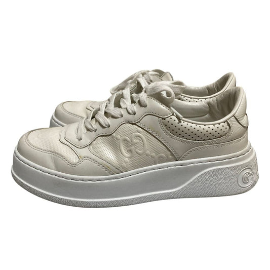 Gucci GG Leather Sneakers 6.5 White
