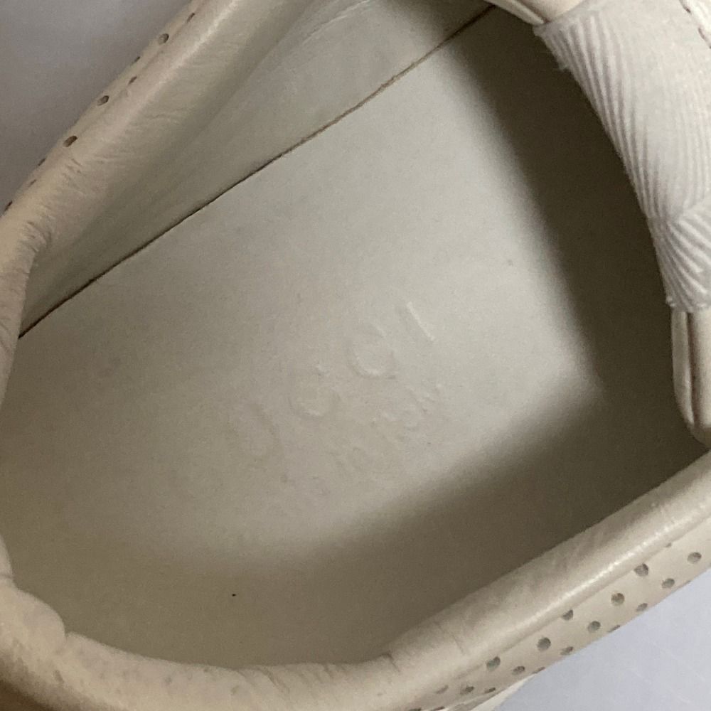 Gucci GG Leather Sneakers 6.5 White — view 9