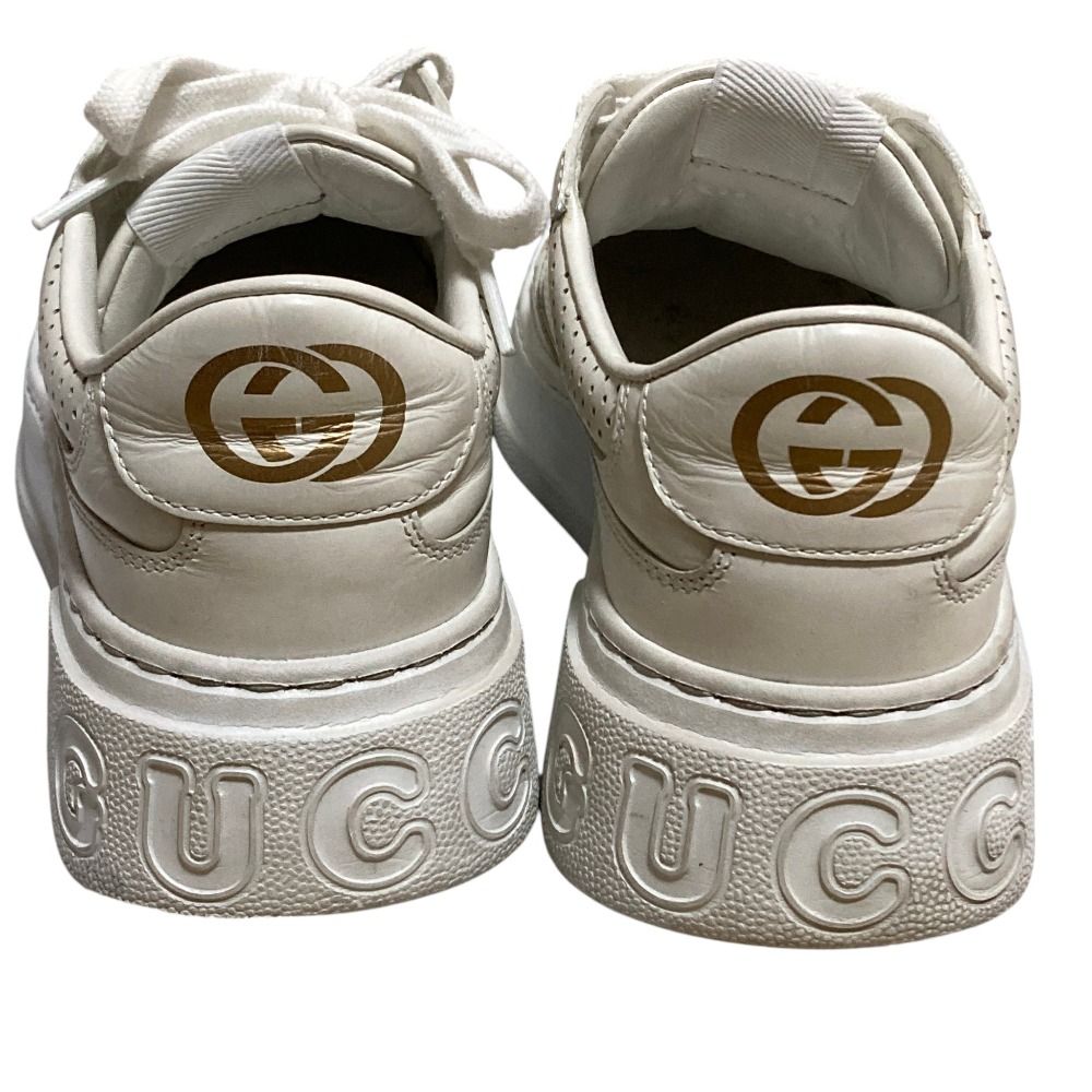 Gucci GG Leather Sneakers 6.5 White — view 6