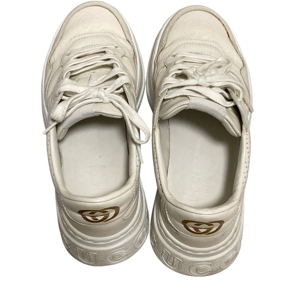 Gucci GG Leather Sneakers 6.5 White — view 5