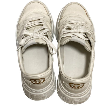 Gucci GG Leather Sneakers 6.5 White — view 5