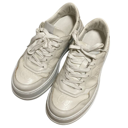 Gucci GG Leather Sneakers 6.5 White — view 2