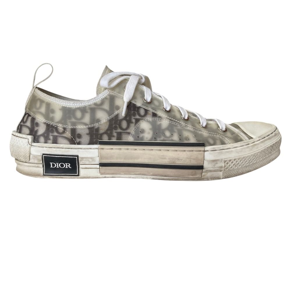 Dior Oblique Low Cut Sneakers 44 White Gray — view 6