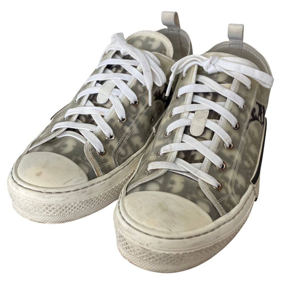 Dior Oblique Low Cut Sneakers 44 White Gray