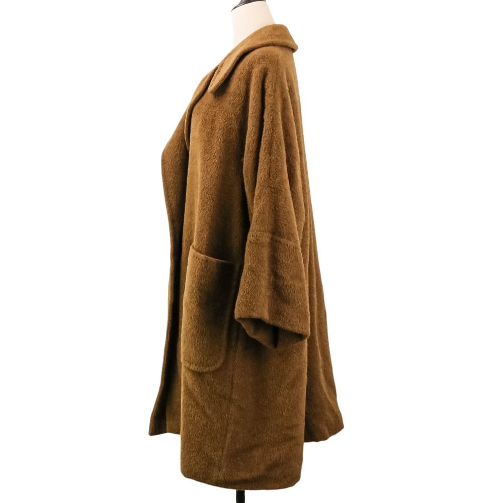 Max Mara Alpaca Long Coat 42 Brown — view 3