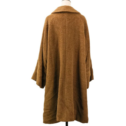 Max Mara Alpaca Long Coat 42 Brown — view 4