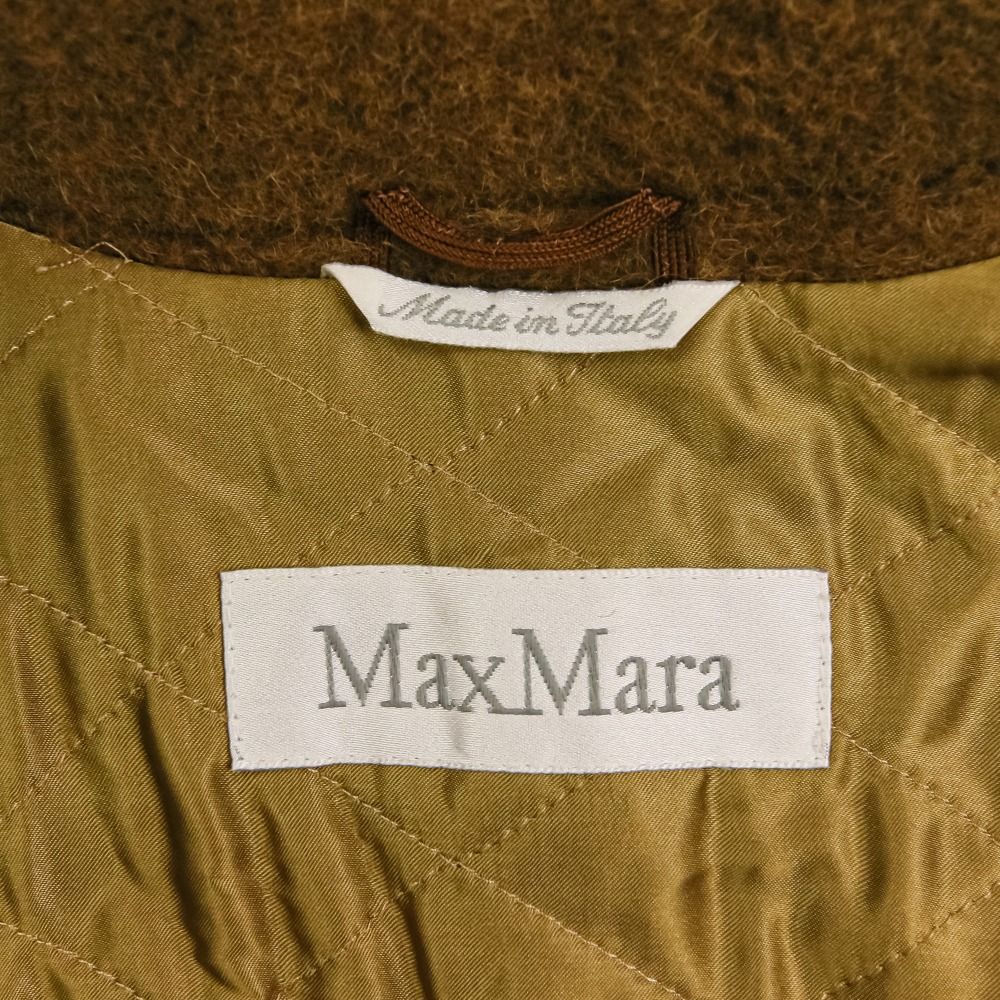 Max Mara Alpaca Long Coat 42 Brown — view 7