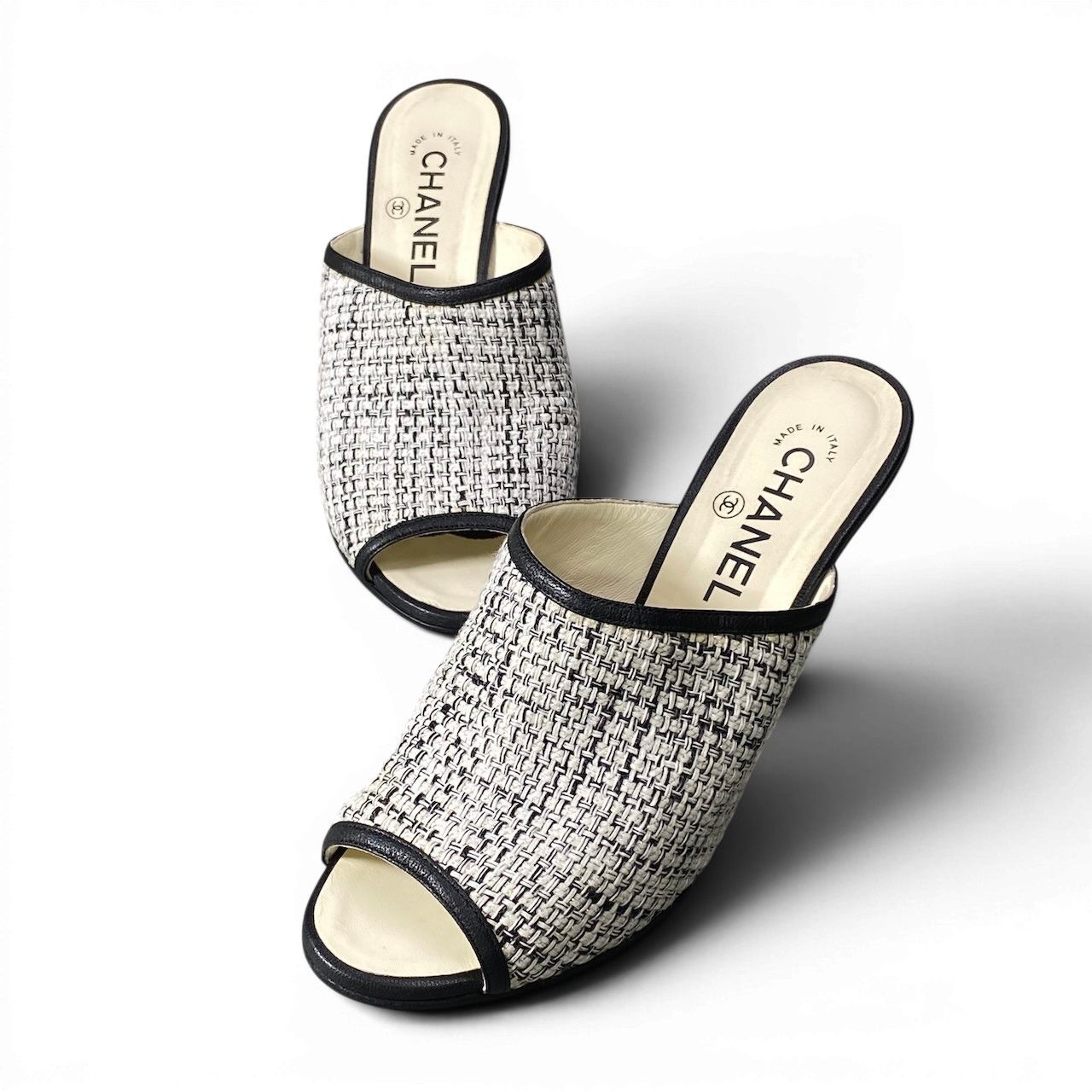 Chanel Tweed Pearl Sandal — view 5