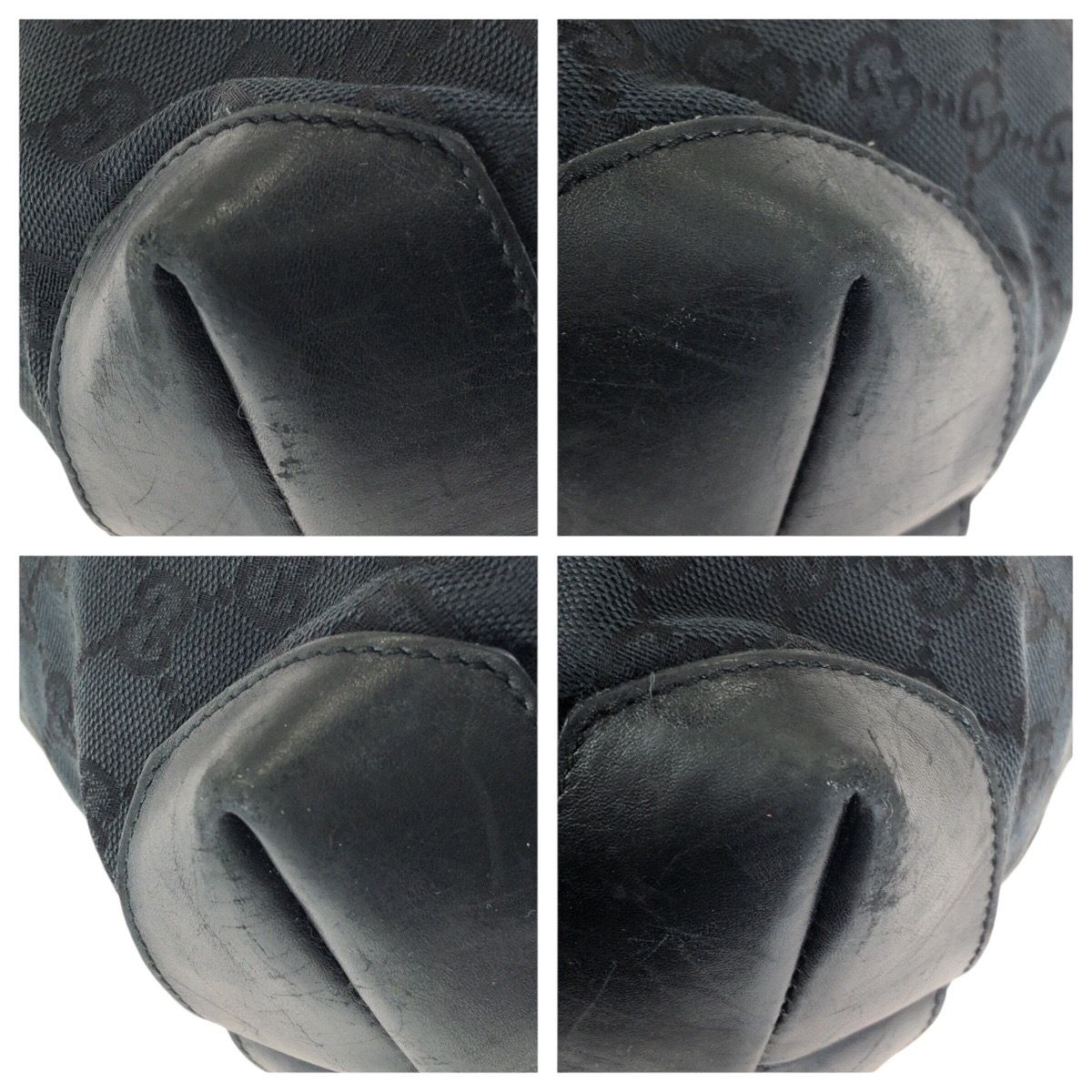 Gucci Black Silver GG Canvas Leather 019 Tote Shoulder — view 3