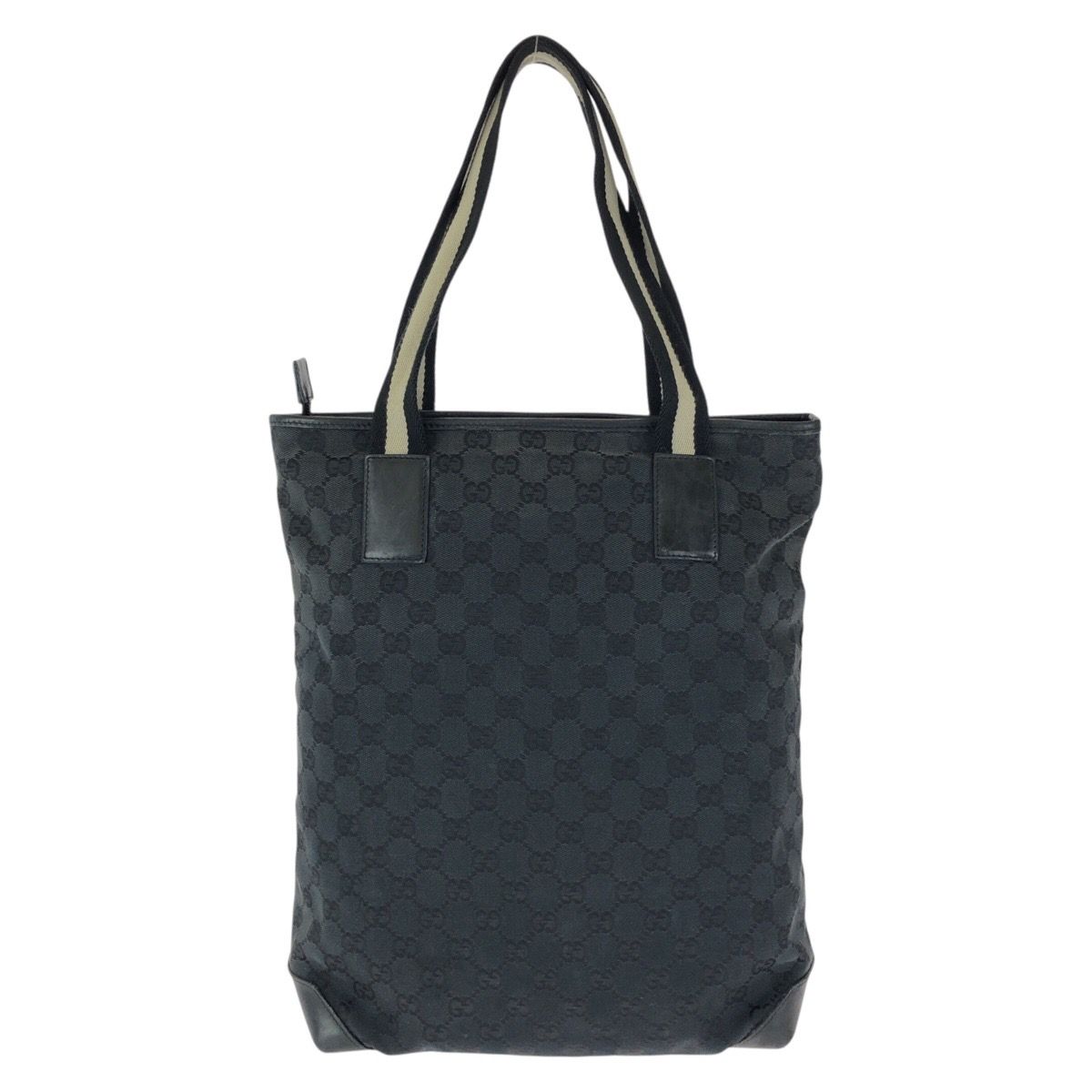Gucci Black Silver GG Canvas Leather 019 Tote Shoulder — view 2