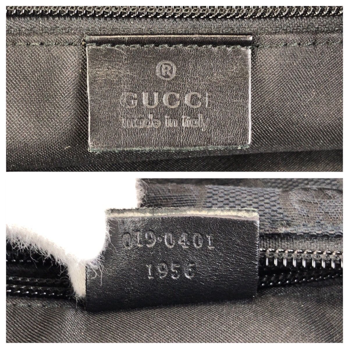 Gucci Black Silver GG Canvas Leather 019 Tote Shoulder — view 4