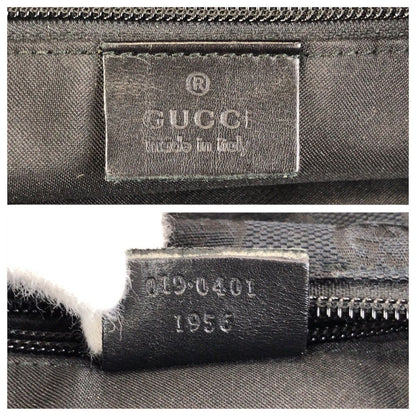 Gucci Black Silver GG Canvas Leather 019 Tote Shoulder — view 4