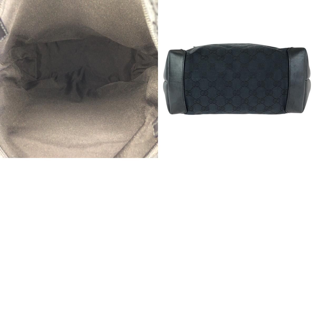 Gucci Black Silver GG Canvas Leather 019 Tote Shoulder — view 9