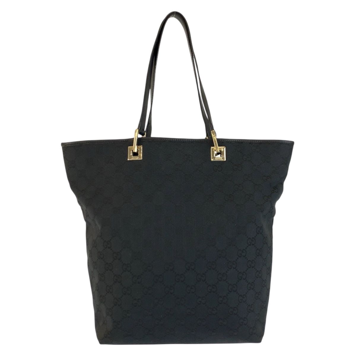Gucci Black Gold GG Canvas Leather 002 Tote Shoulder — view 2