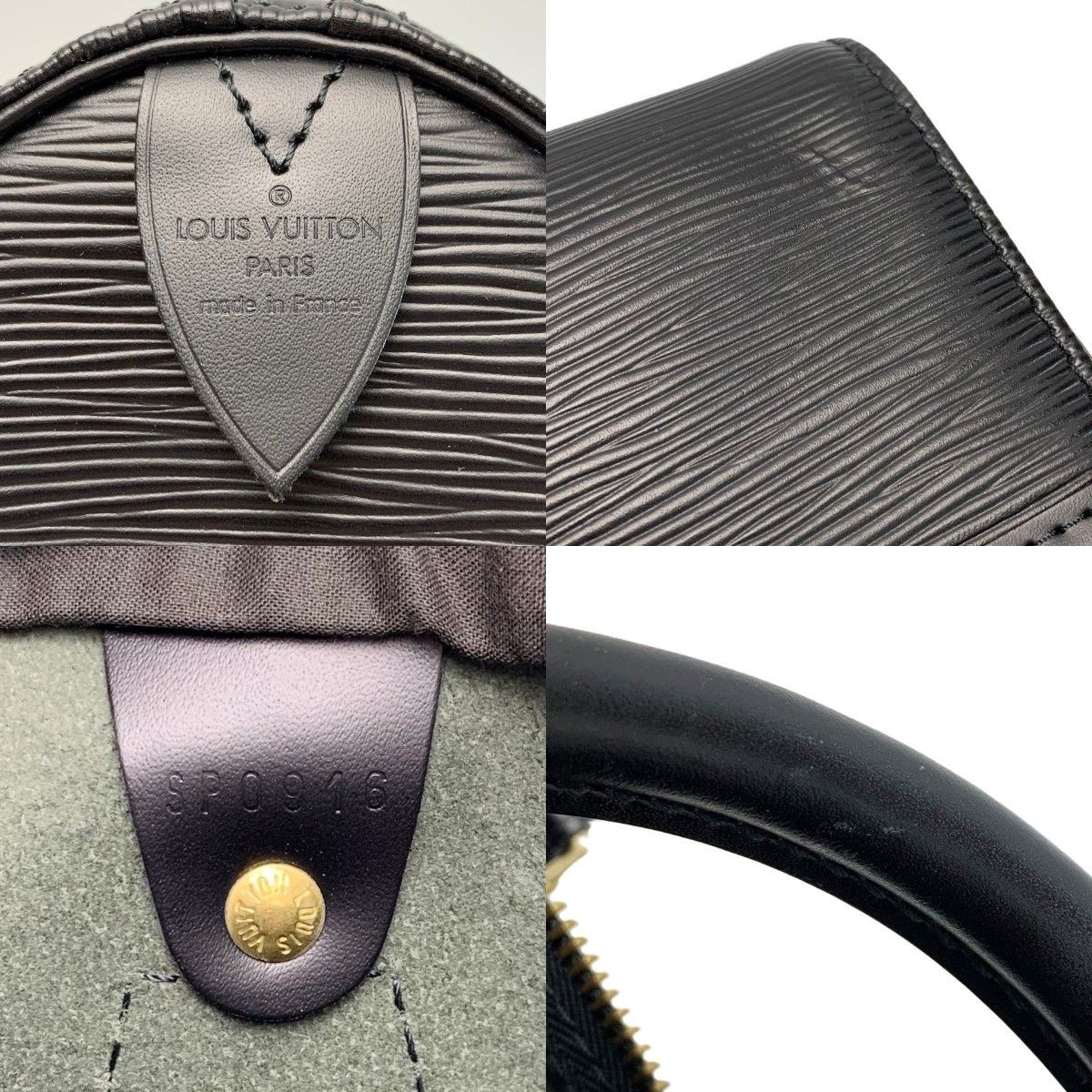Louis Vuitton Epi Speedy 35 Boston Bag Noir Padlock &key X2 — view 8