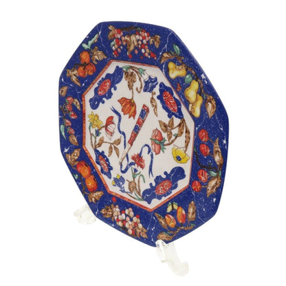 Hermes Pierre Dorian Edoccitane Octagonal Plate Porcelain Blue Tableware — view 4