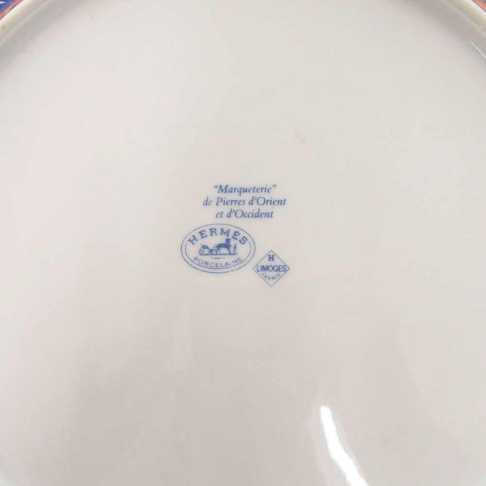 Hermes Pierre Dorian Edoccitane Octagonal Plate Porcelain Blue Tableware — view 3