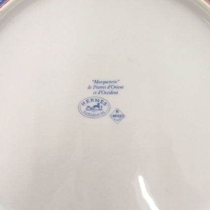 Hermes Pierre Dorian Edoccitane Octagonal Plate Porcelain Blue Tableware — view 3