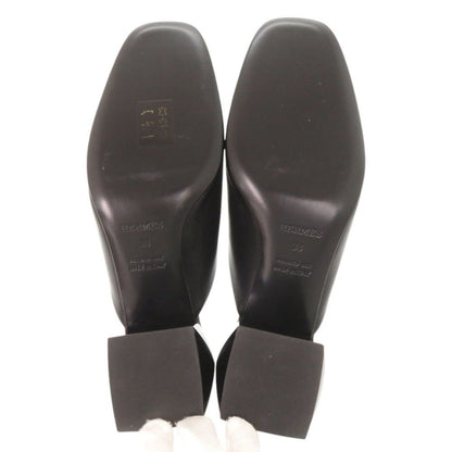 Hermes Christie 38 Leather Black Sandals — view 4