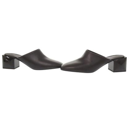 Hermes Christie 38 Leather Black Sandals — view 6