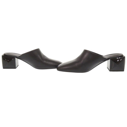 Hermes Christie 38 Leather Black Sandals — view 5