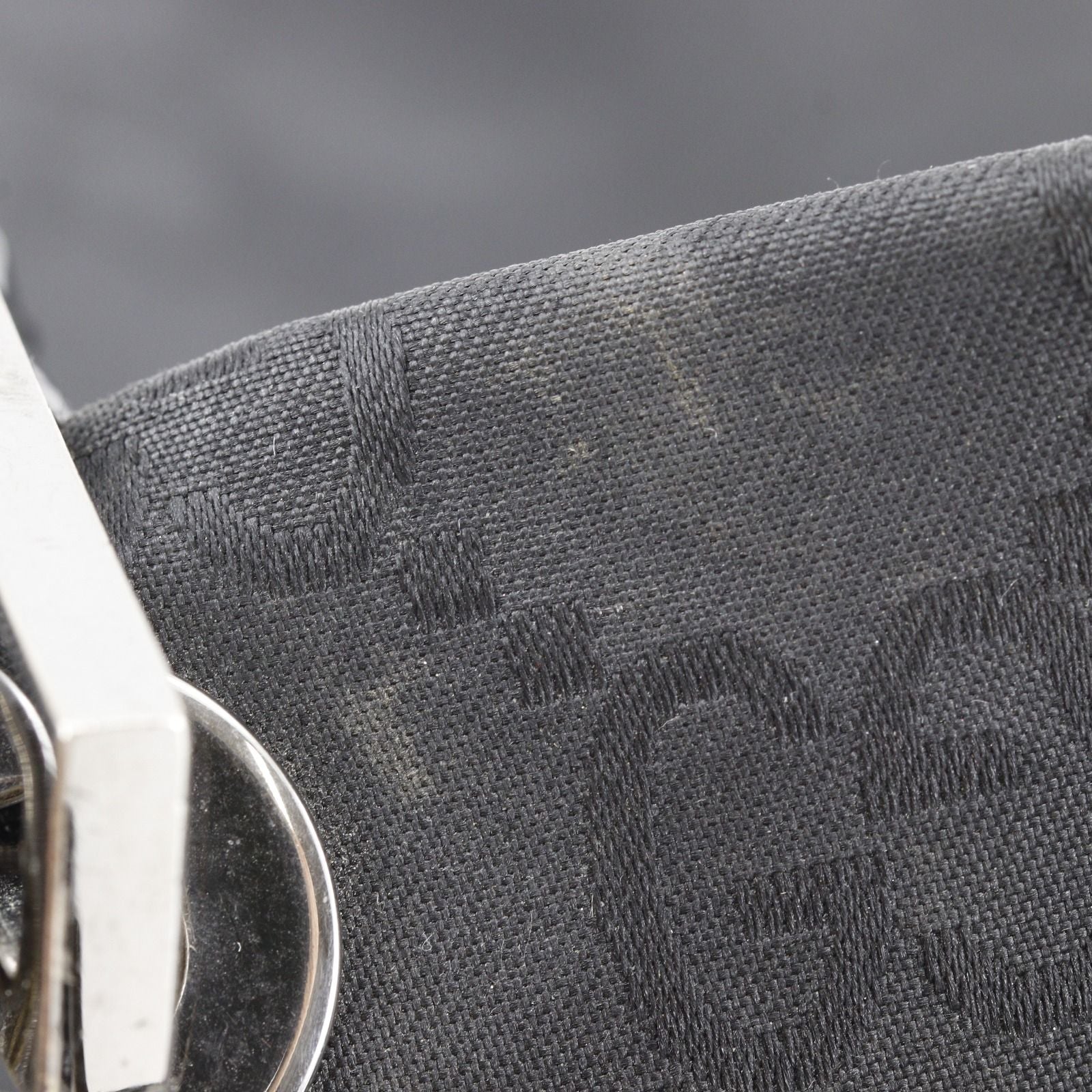 Gucci GG Tote Bamboo Nylon Canvas Black Handbag — view 7