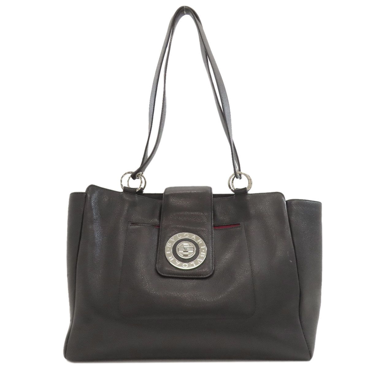 Bvlgari Logo Tote Leather