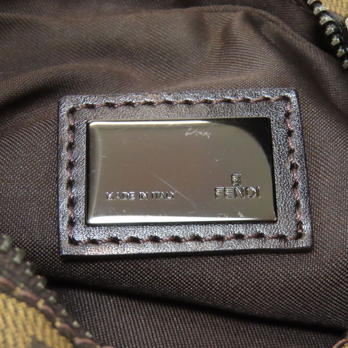 Fendi Zucca Pattern Shoulder Bag Canvas — view 6