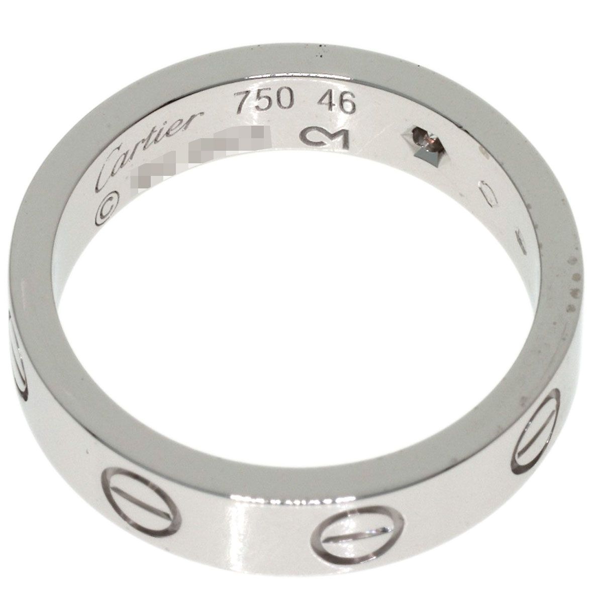 Cartier Mini Love Ring Diamond 46 18k White Gold — view 4