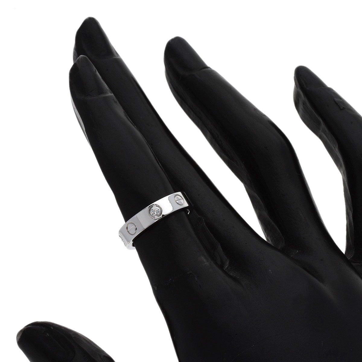 Cartier Mini Love Ring Diamond 46 18k White Gold — view 5