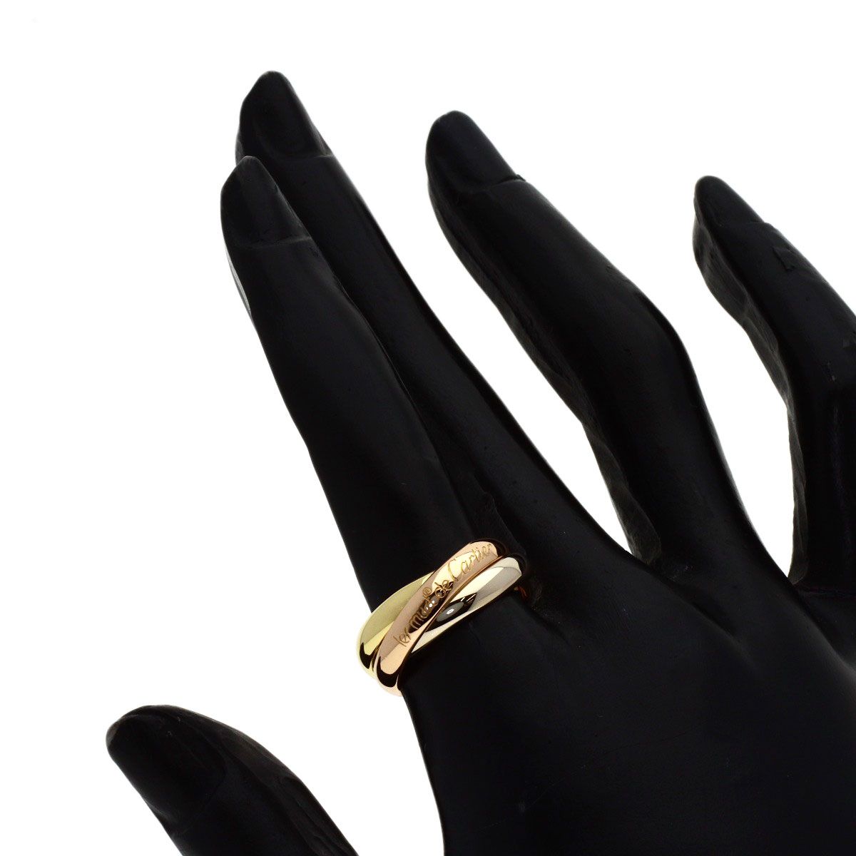 Cartier Trinity 52 Ring 18k Yellow Gold 18k White Pink — view 5