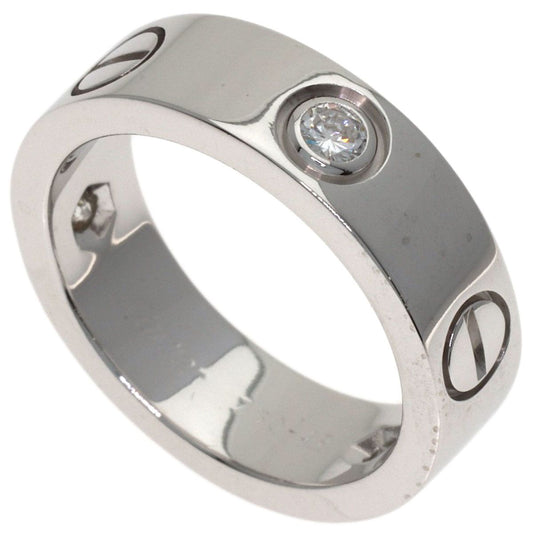 Cartier Love Ring Half Diamond 49 18k White Gold
