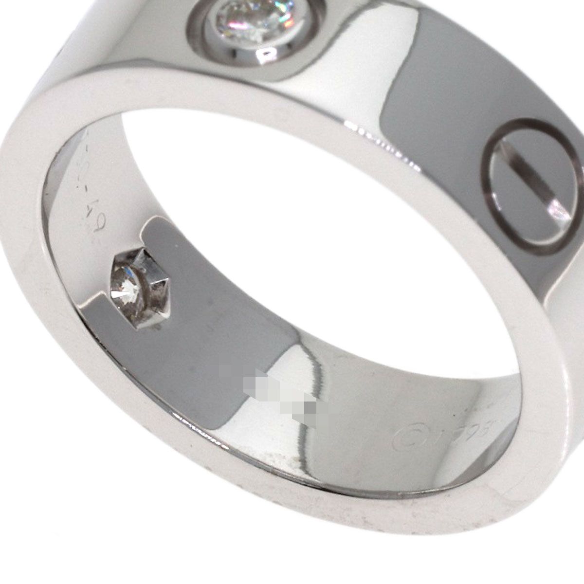 Cartier Love Ring Half Diamond 49 18k White Gold — view 6