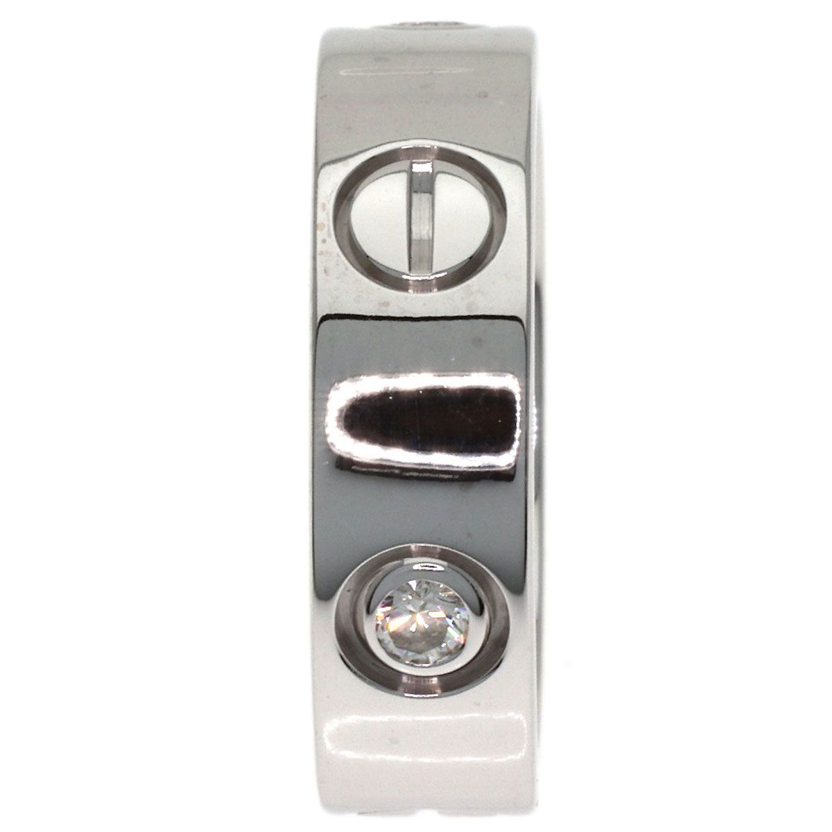 Cartier Love Ring Half Diamond 49 18k White Gold — view 3