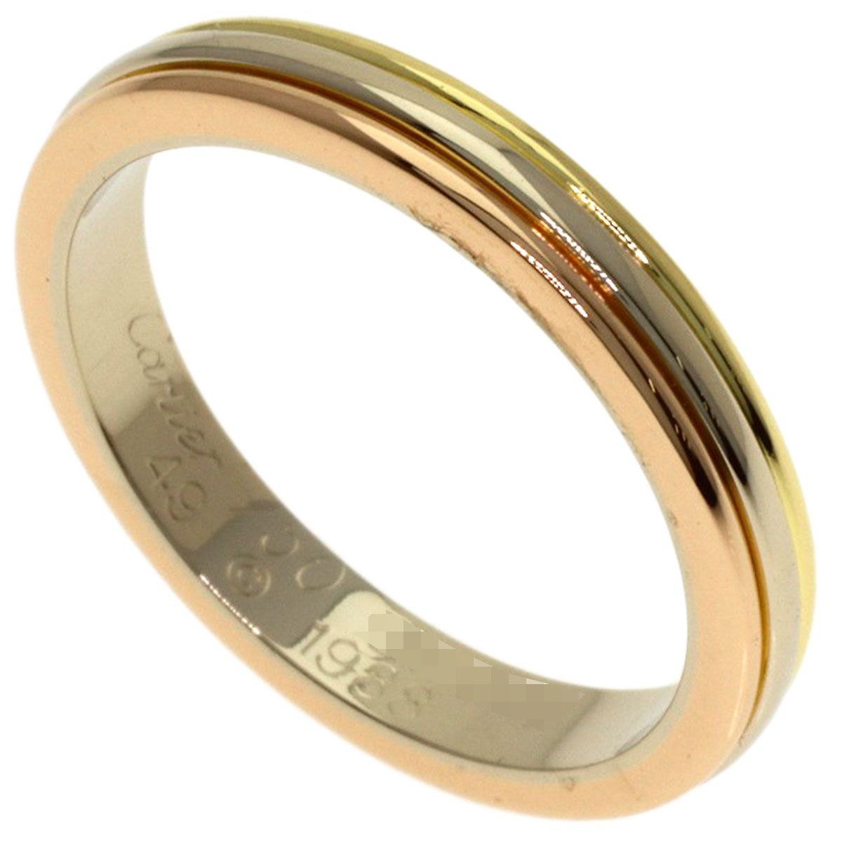 Cartier Trinity 49 Ring 18k Yellow Gold 18k White Pink