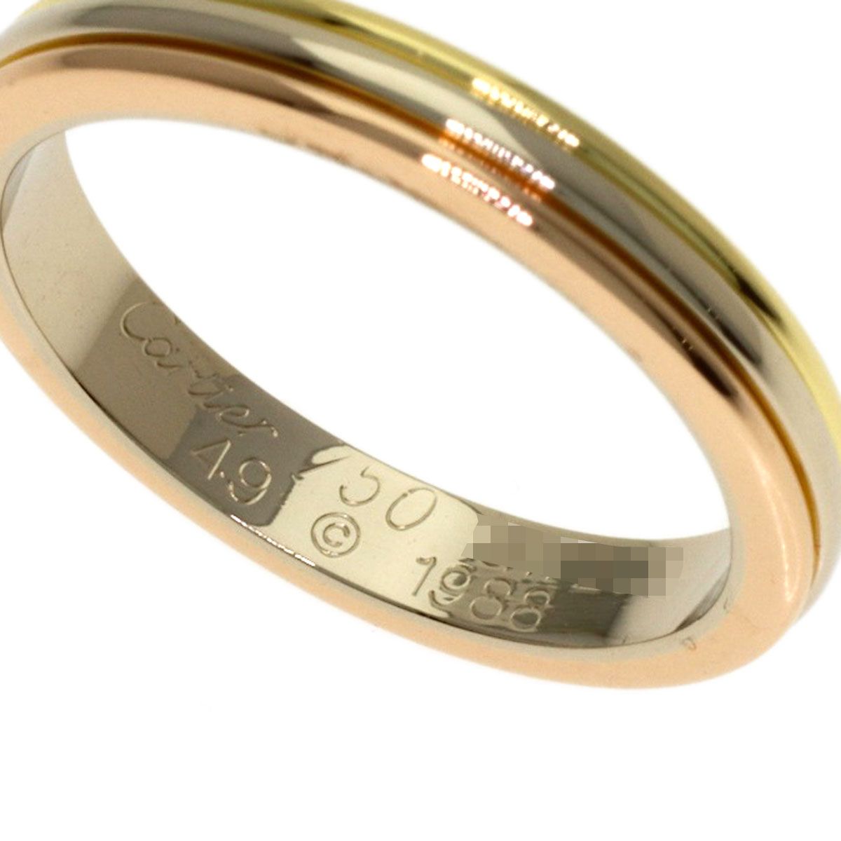 Cartier Trinity 49 Ring 18k Yellow Gold 18k White Pink — view 5