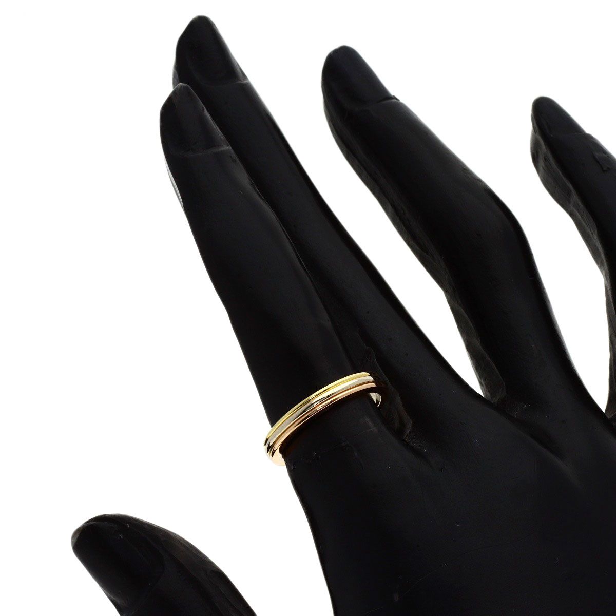 Cartier Trinity 49 Ring 18k Yellow Gold 18k White Pink — view 6