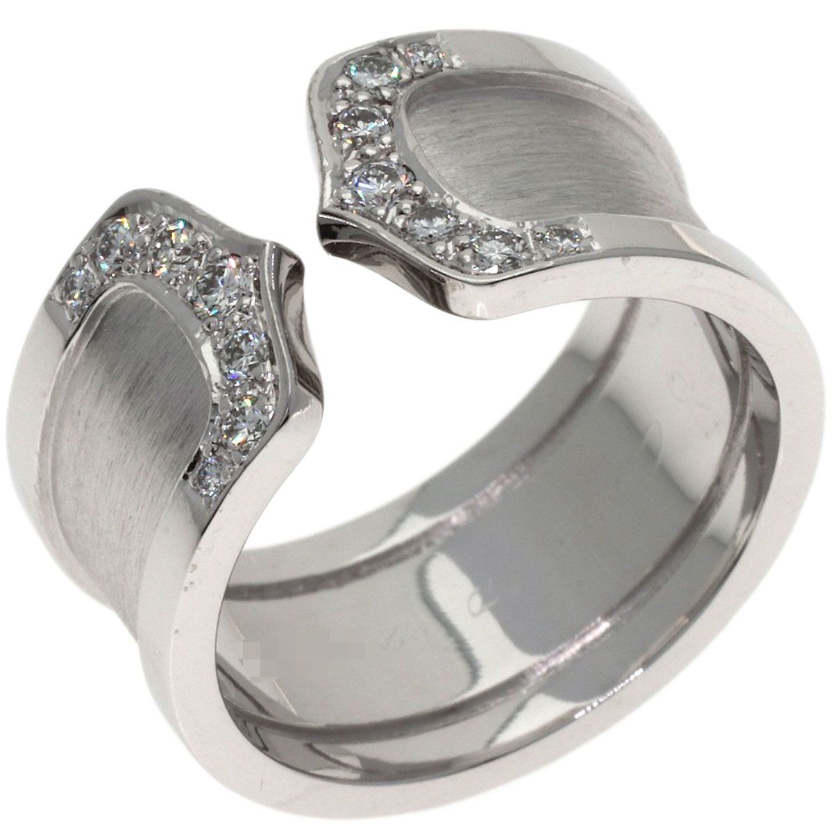 Cartier 2C Ring LM Diamond 52 18k White Gold — view 2