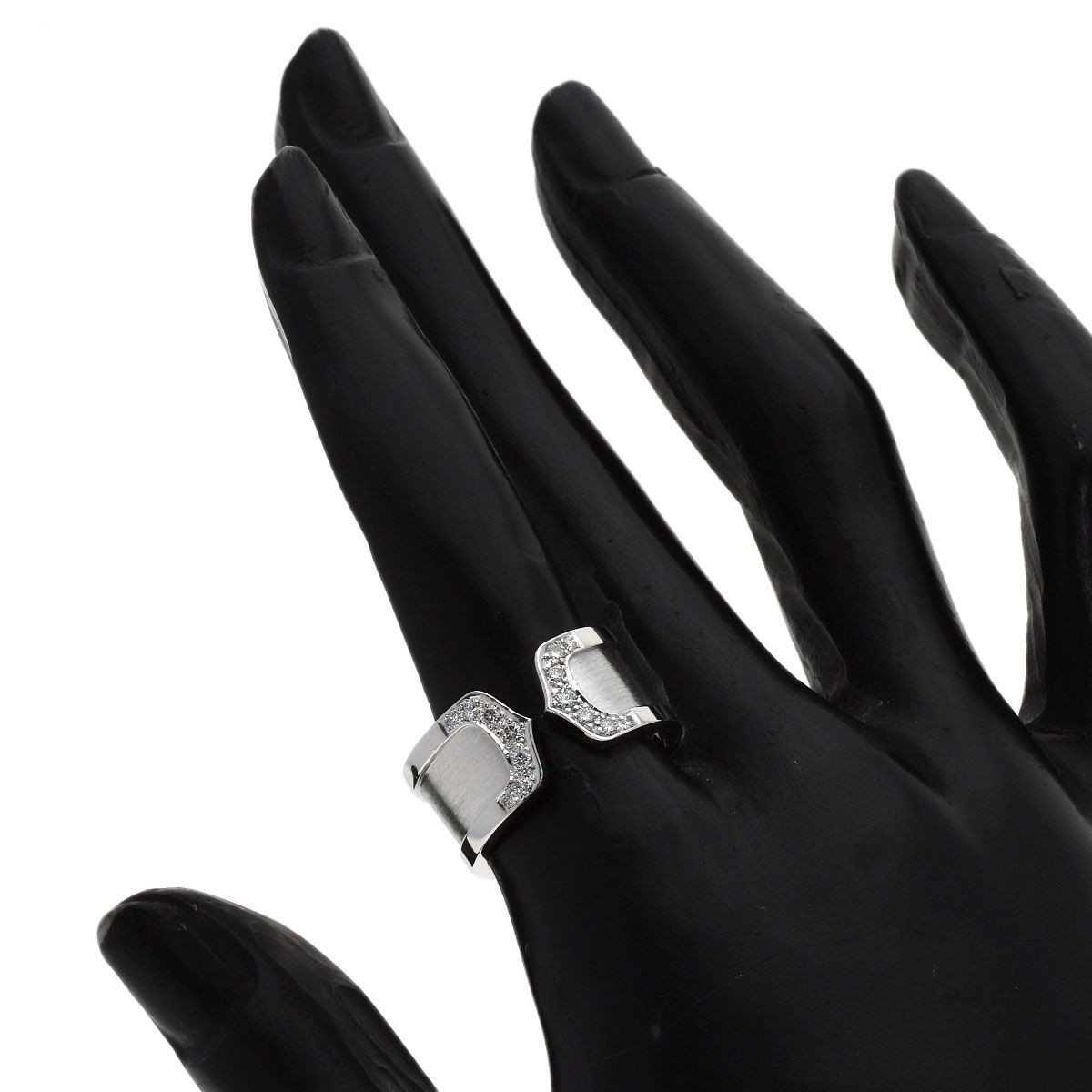 Cartier 2C Ring LM Diamond 52 18k White Gold — view 7