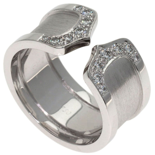 Cartier 2C Ring LM Diamond 52 18k White Gold