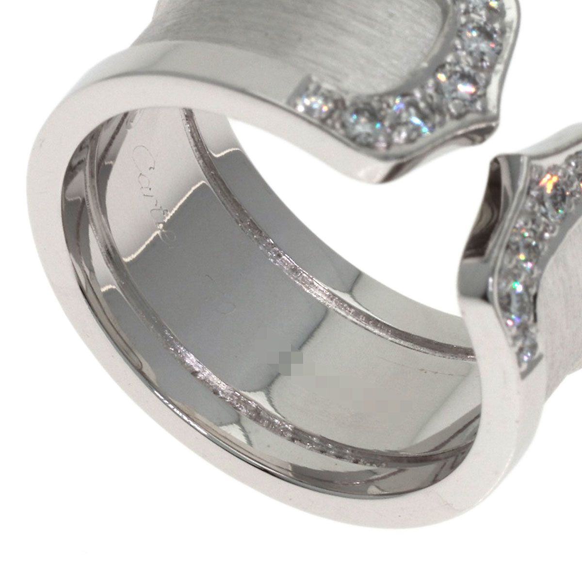 Cartier 2C Ring LM Diamond 52 18k White Gold — view 6