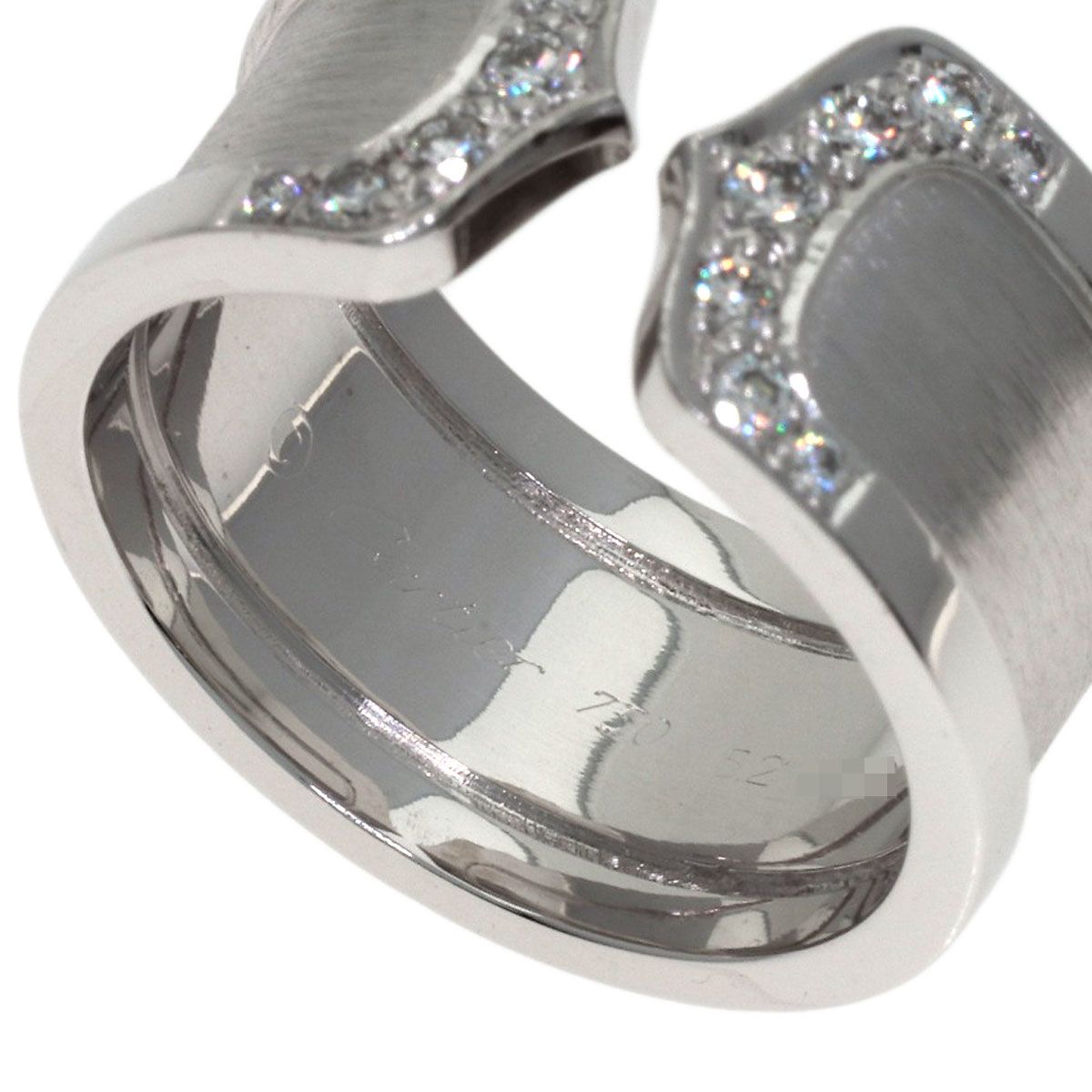 Cartier 2C Ring LM Diamond 52 18k White Gold — view 5