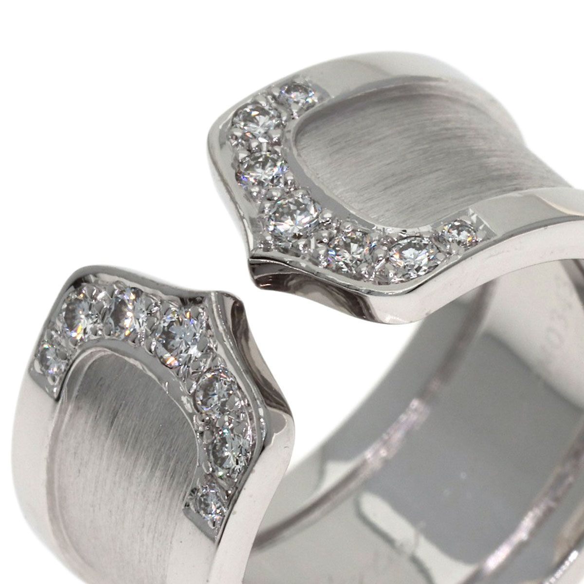 Cartier 2C Ring LM Diamond 52 18k White Gold — view 8