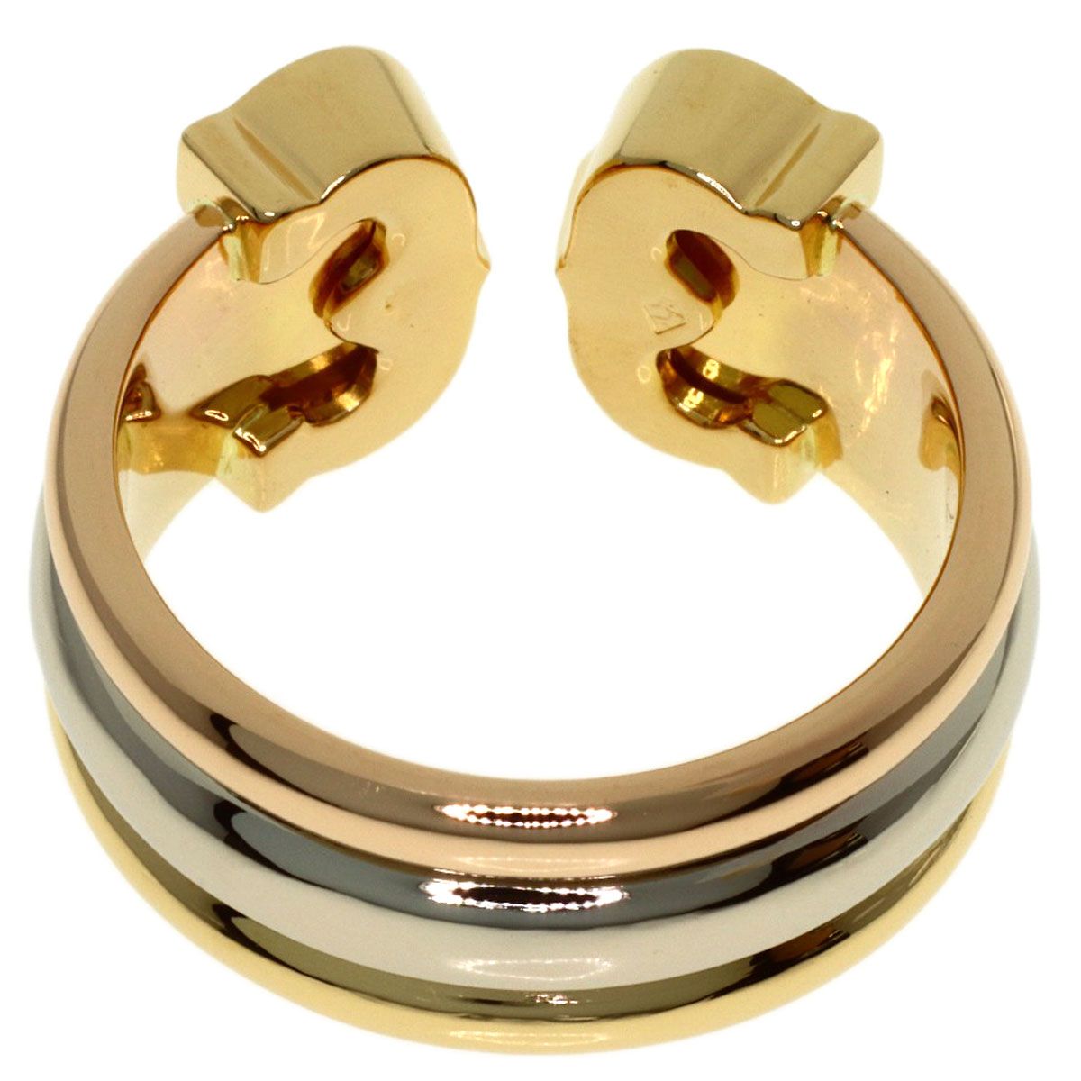 Cartier 2C Ring LM Diamond 49 18k Yellow Gold 18k White Pink — view 4