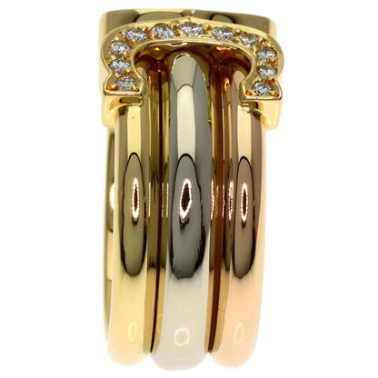 Cartier 2C Ring LM Diamond 49 18k Yellow Gold 18k White Pink — view 3