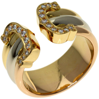 Cartier 2C Ring LM Diamond 49 18k Yellow Gold 18k White Pink — view 2