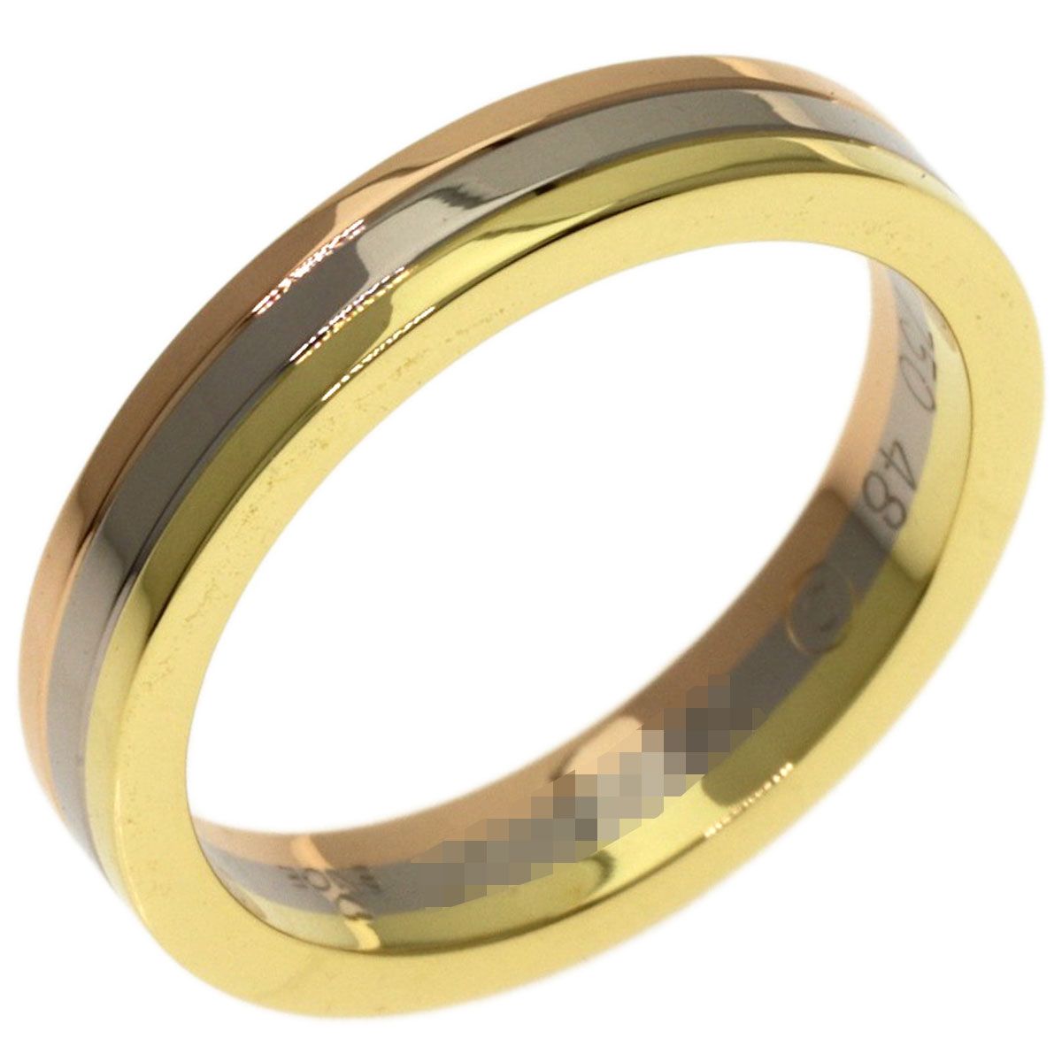 Cartier Trinity 48 Ring 18k Yellow Gold 18k White Pink — view 2