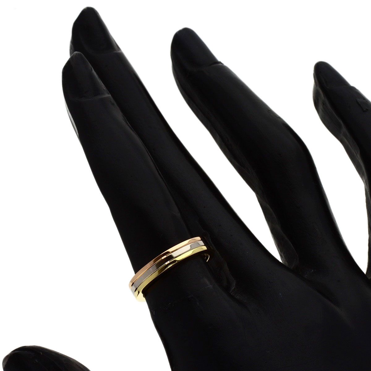 Cartier Trinity 48 Ring 18k Yellow Gold 18k White Pink — view 6