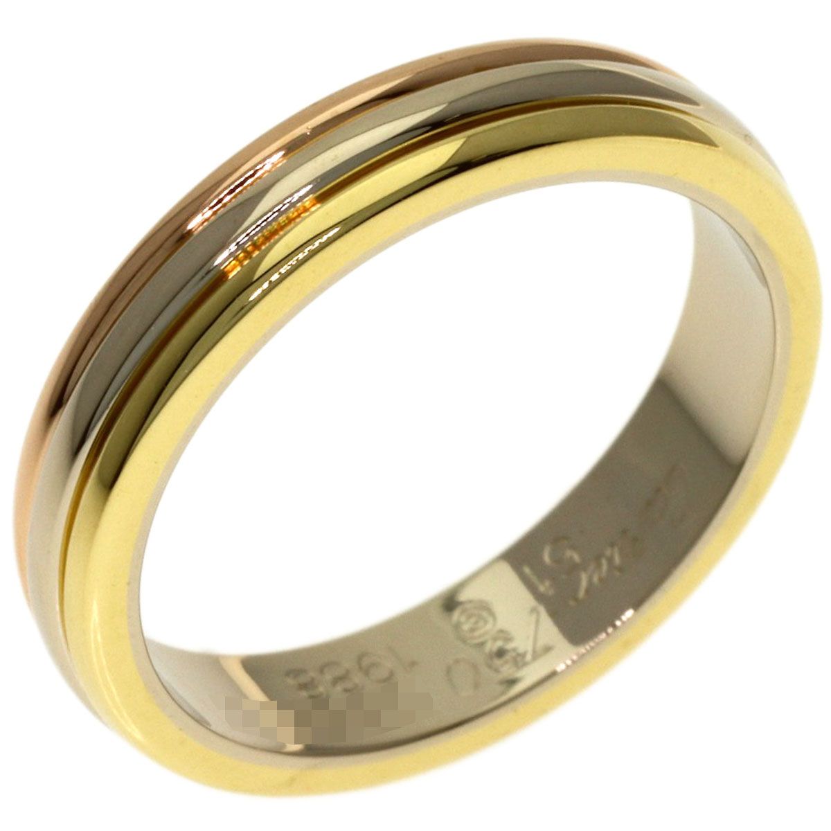 Cartier Trinity 51 Ring 18k Yellow Gold 18k White Pink — view 2