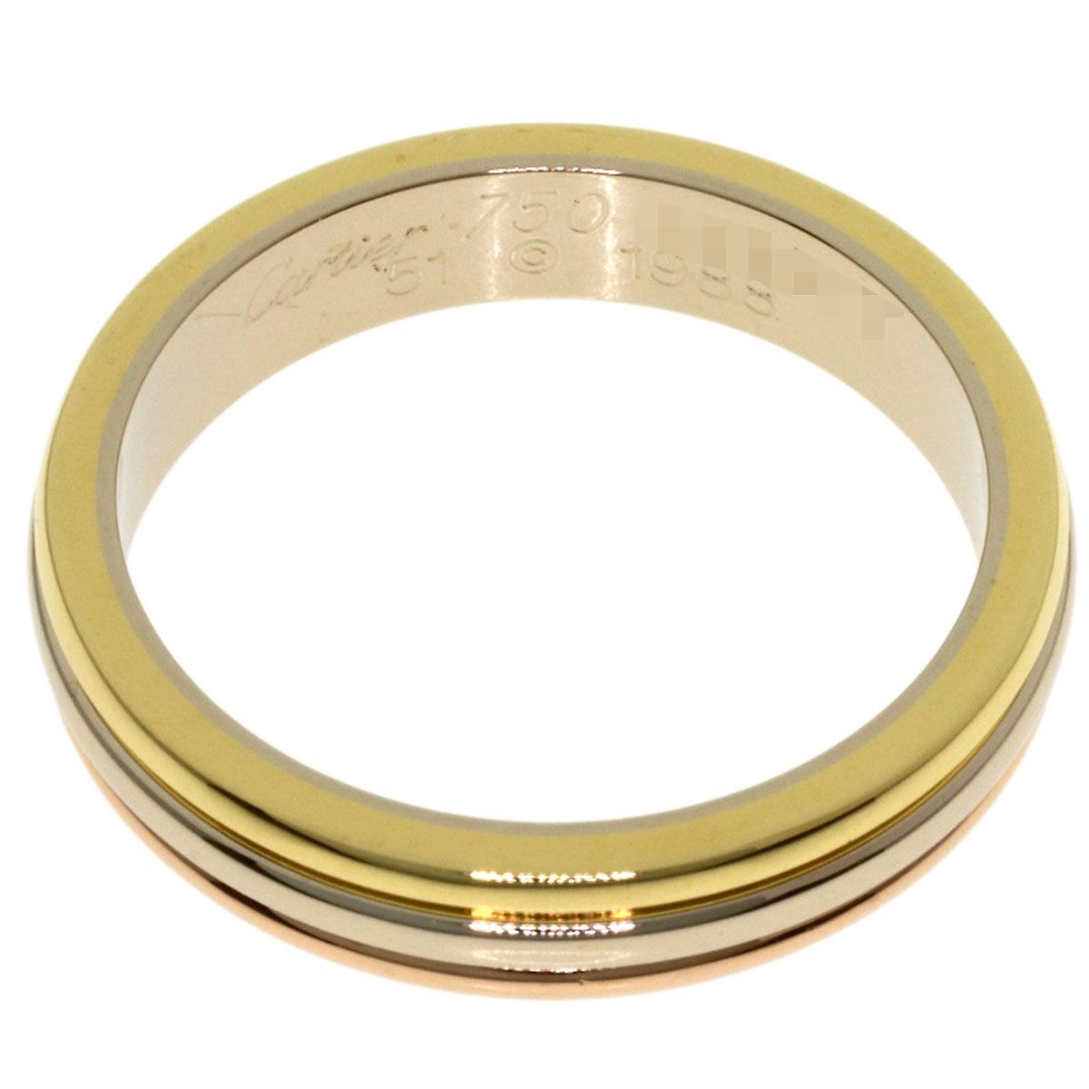 Cartier Trinity 51 Ring 18k Yellow Gold 18k White Pink — view 4